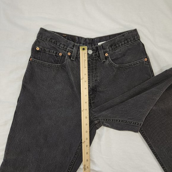 LEVI'S 550 VINTAGE Black Relaxed Fit Straight Leg High Rise W 32 L 30 100% Cot. - Picture 14 of 16